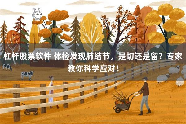 杠杆股票软件 体检发现肺结节，是切还是留？专家教你科学应对！