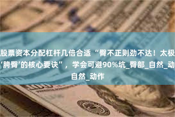 股票资本分配杠杆几倍合适 “臀不正则劲不达！太极拳‘胯臀’的核心要诀”，学会可避90%坑_臀部_自然_动作