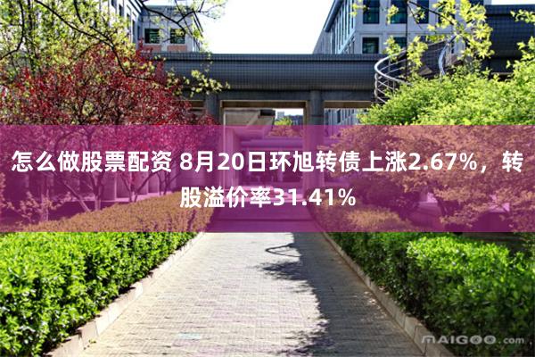 怎么做股票配资 8月20日环旭转债上涨2.67%，转股溢价率31.41%